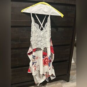 Floral Lace Strappy Dress